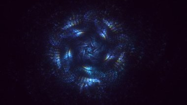 Soyut çok renkli fraktal ışık arkaplanı 3B görüntüleme