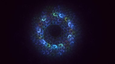 Soyut çok renkli fraktal ışık arkaplanı 3B görüntüleme