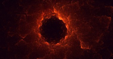 3B soyut renkli fraktal ışık arkaplanı oluşturma