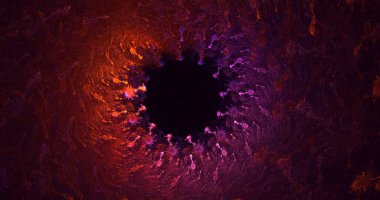 3B soyut renkli fraktal ışık arkaplanı oluşturma