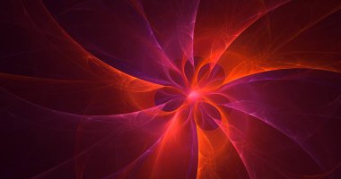 Soyut çok renkli fraktal ışık arkaplanı 3B görüntüleme