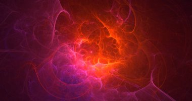 Soyut çok renkli fraktal ışık arkaplanı 3B görüntüleme