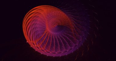 Soyut çok renkli fraktal ışık arkaplanı 3B görüntüleme