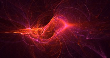 Soyut çok renkli fraktal ışık arkaplanı 3B görüntüleme