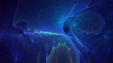 3D görüntüleme soyut mavi teknoloji fraktal arkaplan