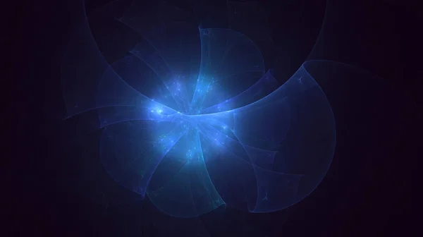 Рендерингу Абстрактного Синього Технологічного Фрактального Фону — стокове фото