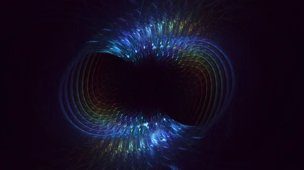 Рендерингу Абстрактного Синього Технологічного Фрактального Фону — стокове фото