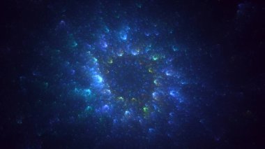 3B soyut renkli fraktal ışık arkaplanı oluşturma