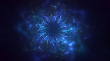 3B soyut renkli fraktal ışık arkaplanı oluşturma