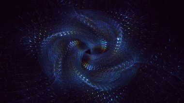 3B soyut renkli fraktal ışık arkaplanı oluşturma