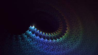 3B soyut renkli fraktal ışık arkaplanı oluşturma