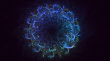 3B soyut yuvarlak ışık arkaplanı oluşturma