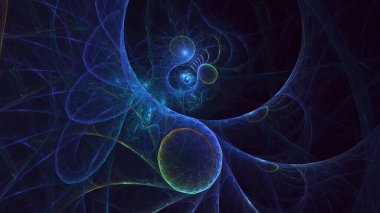 3B soyut renkli fraktal ışık arkaplanı oluşturma