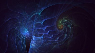 3B soyut renkli fraktal ışık arkaplanı oluşturma