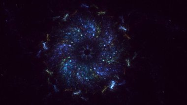 3B soyut yuvarlak ışık arkaplanı oluşturma