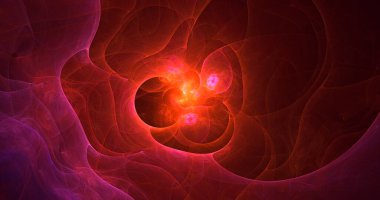 3B soyut renkli fraktal ışık arkaplanı oluşturma