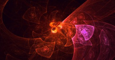 3B soyut renkli fraktal ışık arkaplanı oluşturma