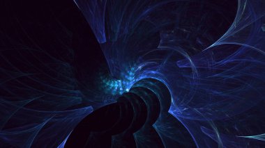 3B soyut renkli fraktal ışık arkaplanı oluşturma