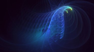 3B soyut renkli fraktal ışık arkaplanı oluşturma