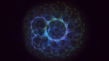 3B soyut renkli fraktal ışık arkaplanı oluşturma