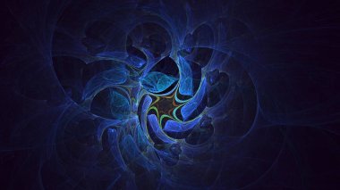 3B soyut renkli fraktal ışık arkaplanı oluşturma