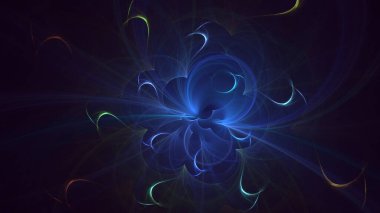 3B soyut renkli fraktal ışık arkaplanı oluşturma