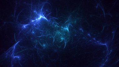 Soyut çok renkli fraktal ışık arkaplanı 3B görüntüleme