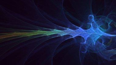 Soyut çok renkli fraktal ışık arkaplanı 3B görüntüleme