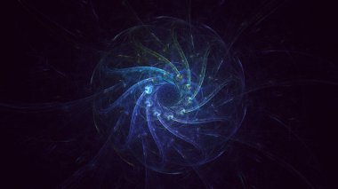 3B soyut yuvarlak ışık arkaplanı oluşturma