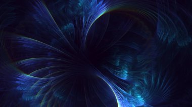 Soyut çok renkli fraktal ışık arkaplanı 3B görüntüleme