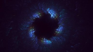 Soyut fraktal ışık arkaplanı 3 boyutlu oluşturuluyor