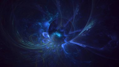 3D görüntüleme teknolojisi soyut fraktal arkaplan