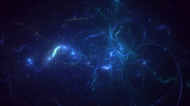 3D görüntüleme teknolojisi soyut fraktal arkaplan