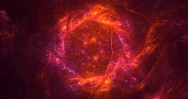 3D görüntüleme teknolojisi soyut fraktal arkaplan