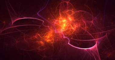 3D görüntüleme teknolojisi soyut fraktal arkaplan