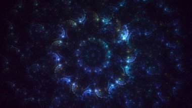 3D görüntüleme teknolojisi soyut fraktal arkaplan