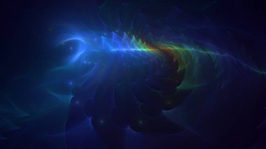 3D görüntüleme teknolojisi soyut fraktal arkaplan