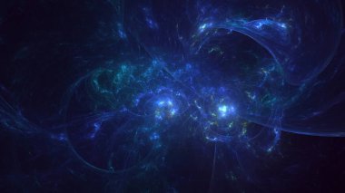 3B soyut renkli fraktal ışık arkaplanı oluşturma