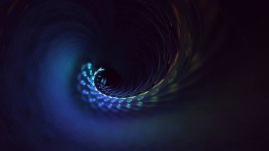 3B soyut renkli fraktal ışık arkaplanı oluşturma