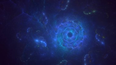 3D görüntüleme teknolojisi soyut fraktal arkaplan