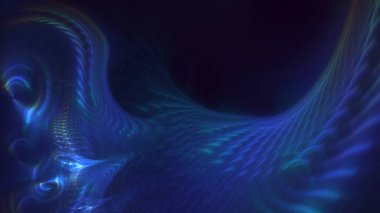 3D görüntüleme teknolojisi soyut fraktal arkaplan