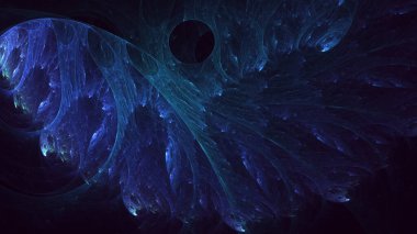 Soyut çok renkli fraktal ışık arkaplanı 3B görüntüleme