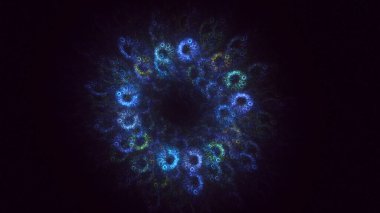 3B soyut yuvarlak ışık arkaplanı oluşturma