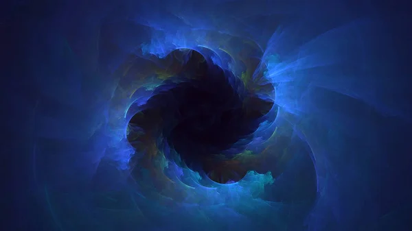 Renderização Abstrato Azul Fundo Luz Fractal — Fotografia de Stock