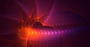 3B soyut renkli fraktal ışık arkaplanı oluşturma