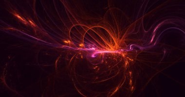 3B soyut renkli fraktal ışık arkaplanı oluşturma