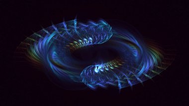 3B soyut renkli fraktal ışık arkaplanı oluşturma