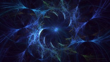 3B soyut renkli fraktal ışık arkaplanı oluşturma