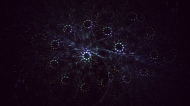 3B soyut renkli fraktal ışık arkaplanı oluşturma