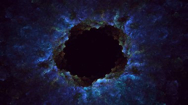 3B soyut renkli fraktal ışık arkaplanı oluşturma